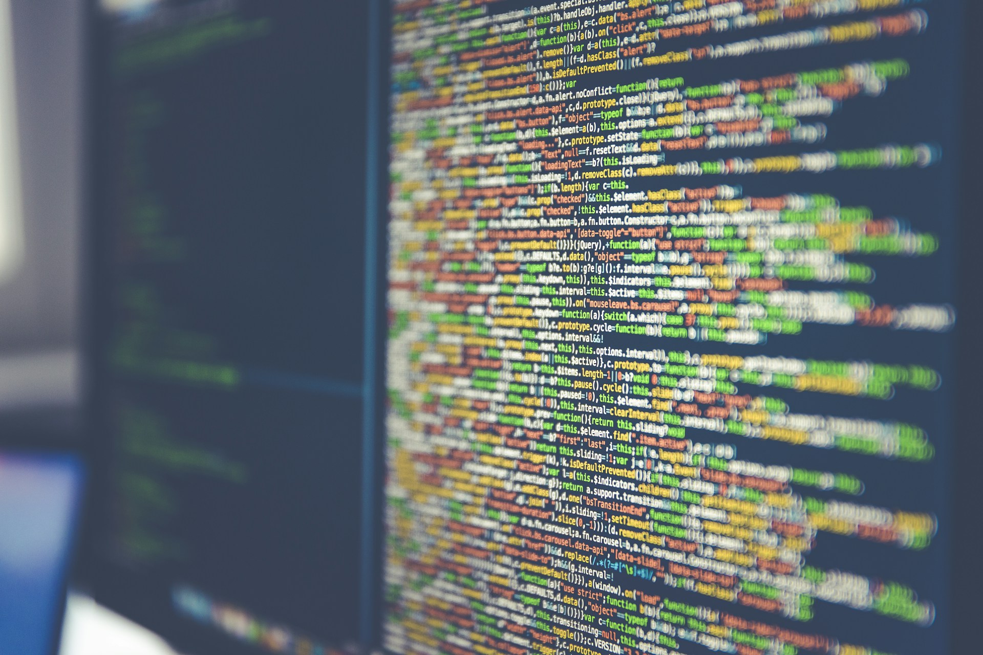 Composition abstraite de code et de lumière